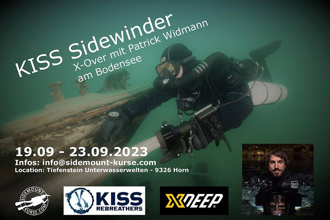 Kiss Sidewinder Rebreather Kurs mit Patrick Widmann am Bodensee in Horn