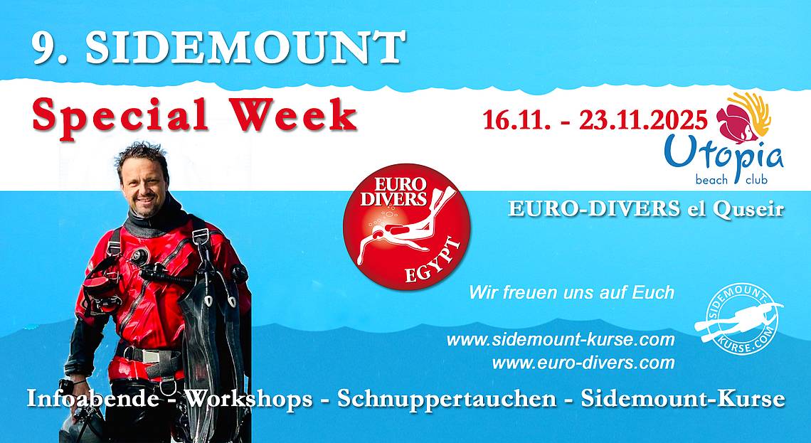 Sidemount Ägypten el Quseir Red Sea Utopia Beach Club Euro Divers